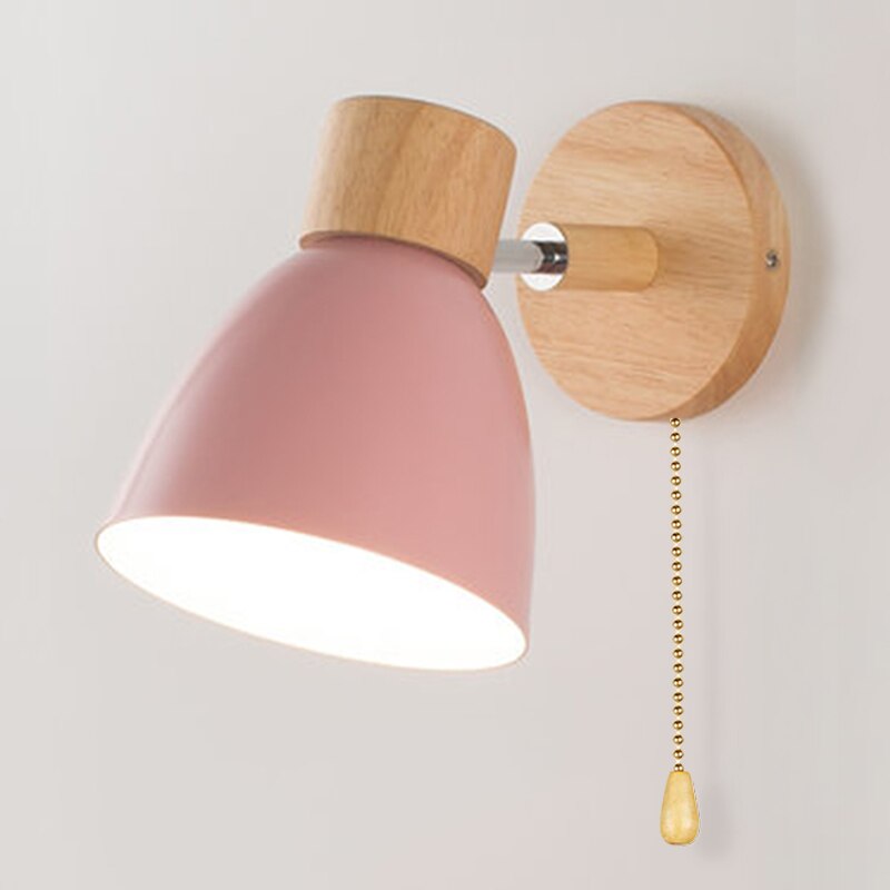 Lampe Murale Bois Design Nordique avec Interrupteur