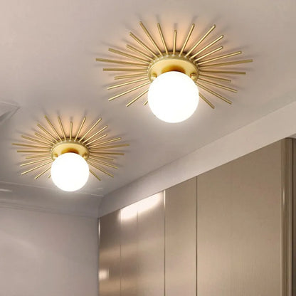 Lampe Murale en Métal et Verre Élégante