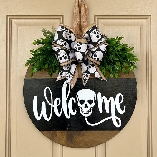 Guirlande Crâne Effrayant - Décoration d'Entrée Épouvantable pour Halloween - Foivo