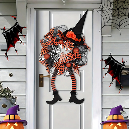 Guirlande Sorcière Noël Fantaisiste - Décoration de Porte d'Entrée pour Halloween