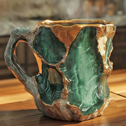 Tasse en verre cristal isolante - Cuisson micro-ondes, 350ml, décoration originale