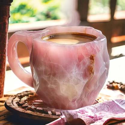 Tasse en verre cristal isolante - Cuisson micro-ondes, 350ml, décoration originale