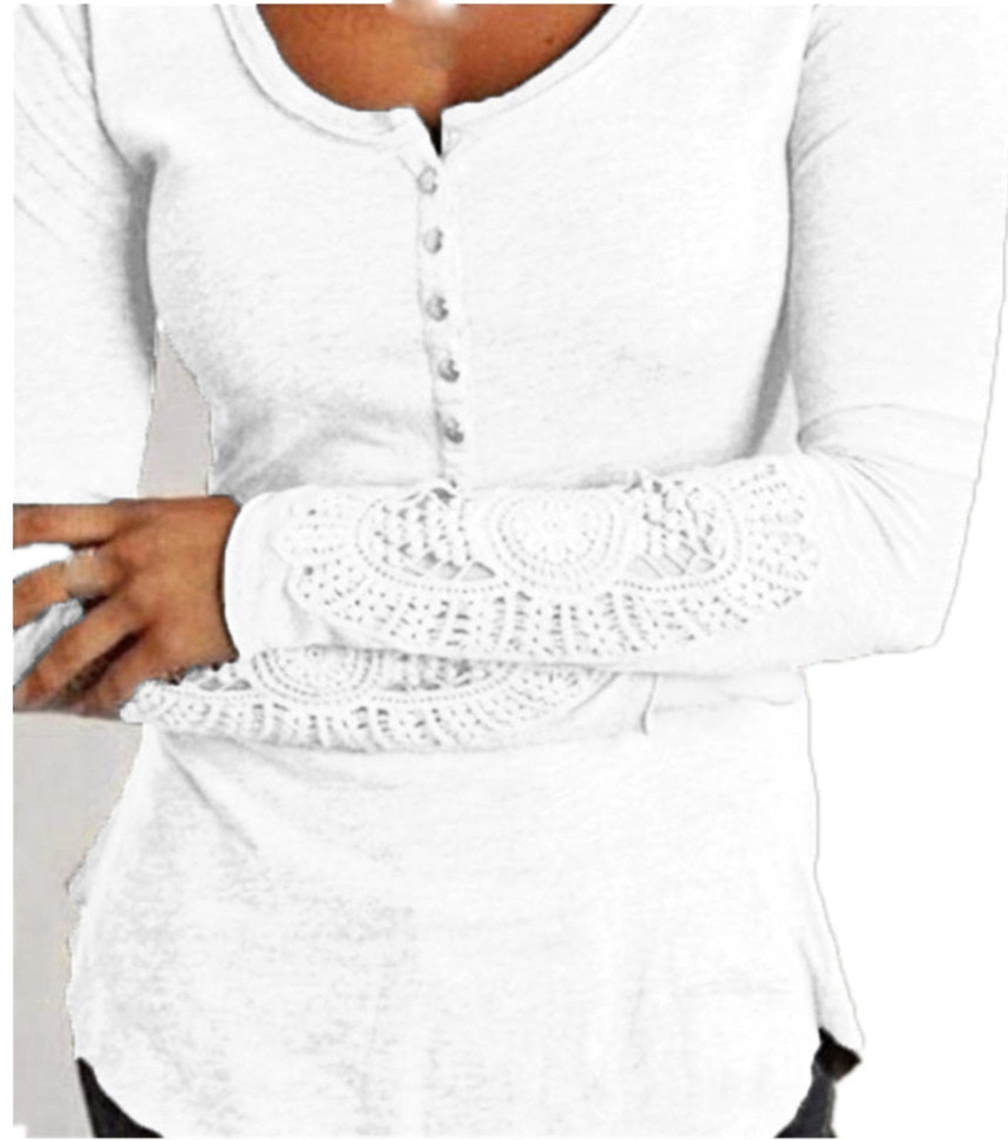 Blouse Chic Rétro avec Dentelle Féminine