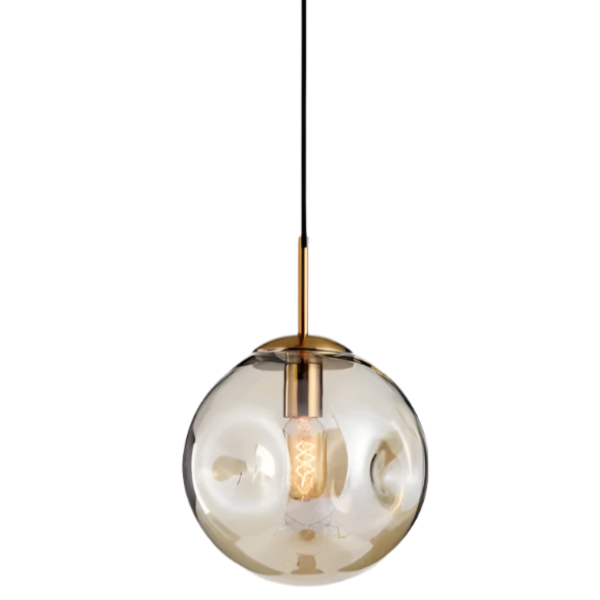 Lampe Suspendue Élégante en Verre Or – Éclairage Chaleureux Design Nordique
