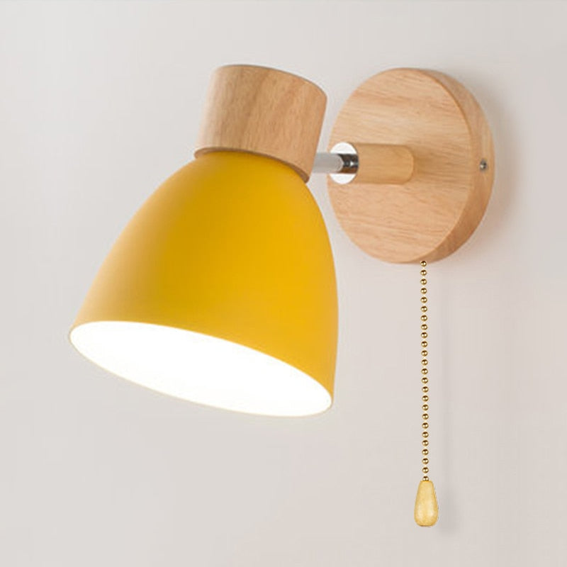 Lampe Murale Bois Design Nordique avec Interrupteur - Foivo