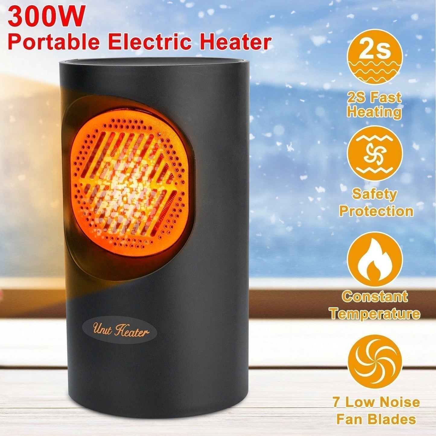 Chauffage Électrique Compact 300W | Chaleur Rapide et Discrète - Foivo