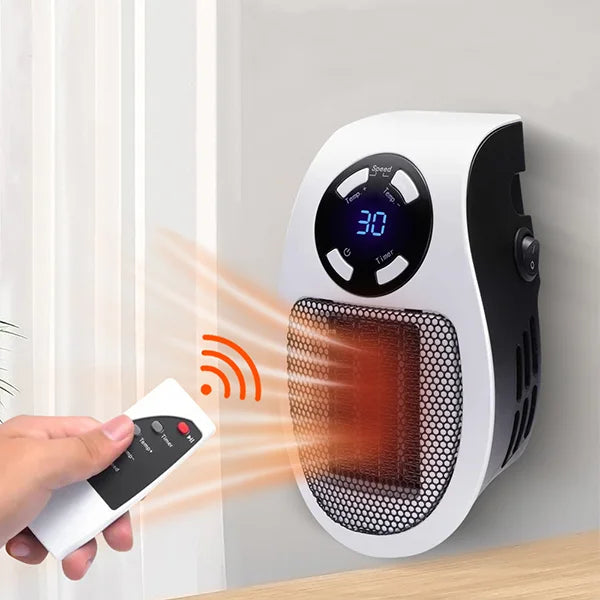 Chauffage Électrique Compact avec Télécommande pour Chaleur Instantanée - Foivo