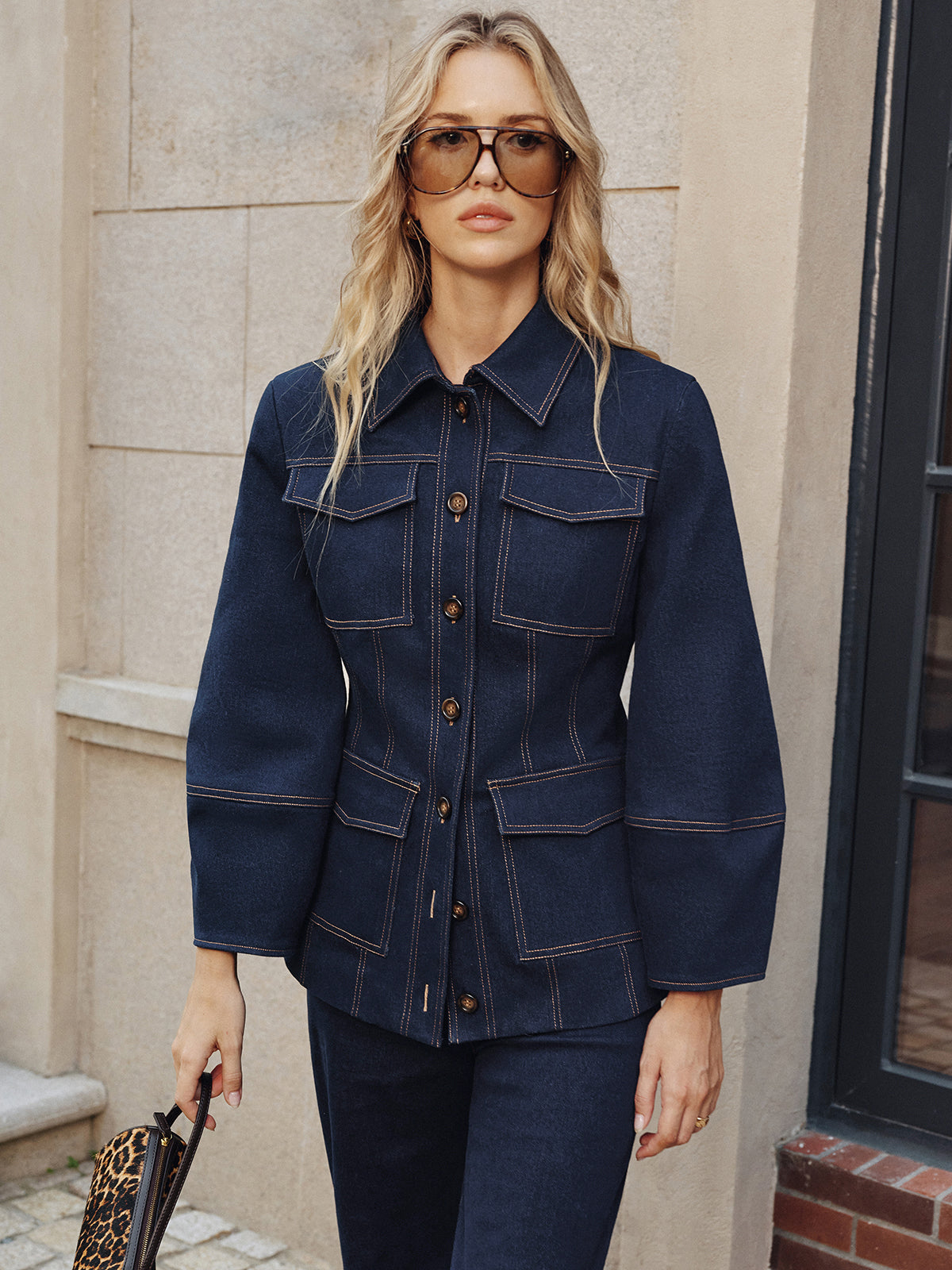 Heaven | Contemporary Contrast Stitching Denim Jacket - Foivo