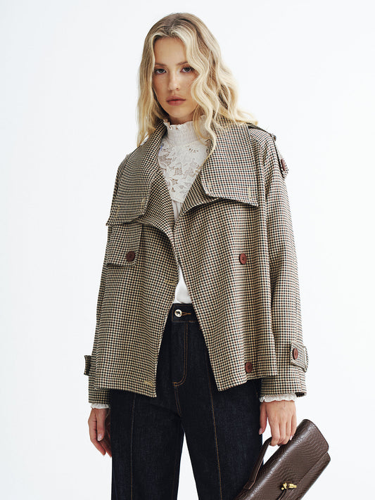 Manteau Trench Classique à Rayures | Tissu Doux et Manches Élégantes - Foivo