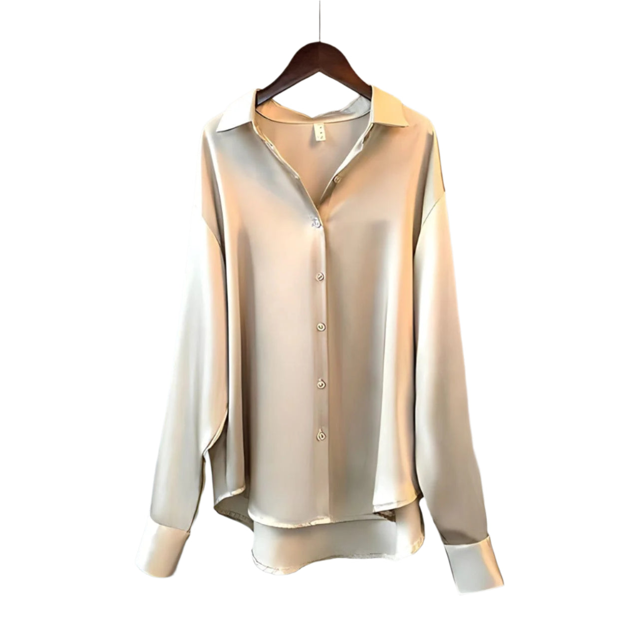 Blouse Féminine Satin Col Rond - BlxckFR