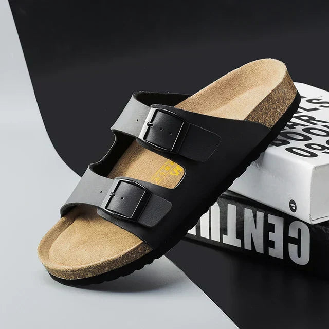Sandales Cuir Homme à Sangles Adjustables - BlxckFR