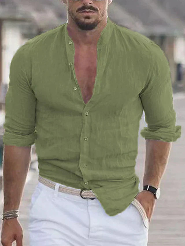 Chemise Classique à Manches Longues pour Homme