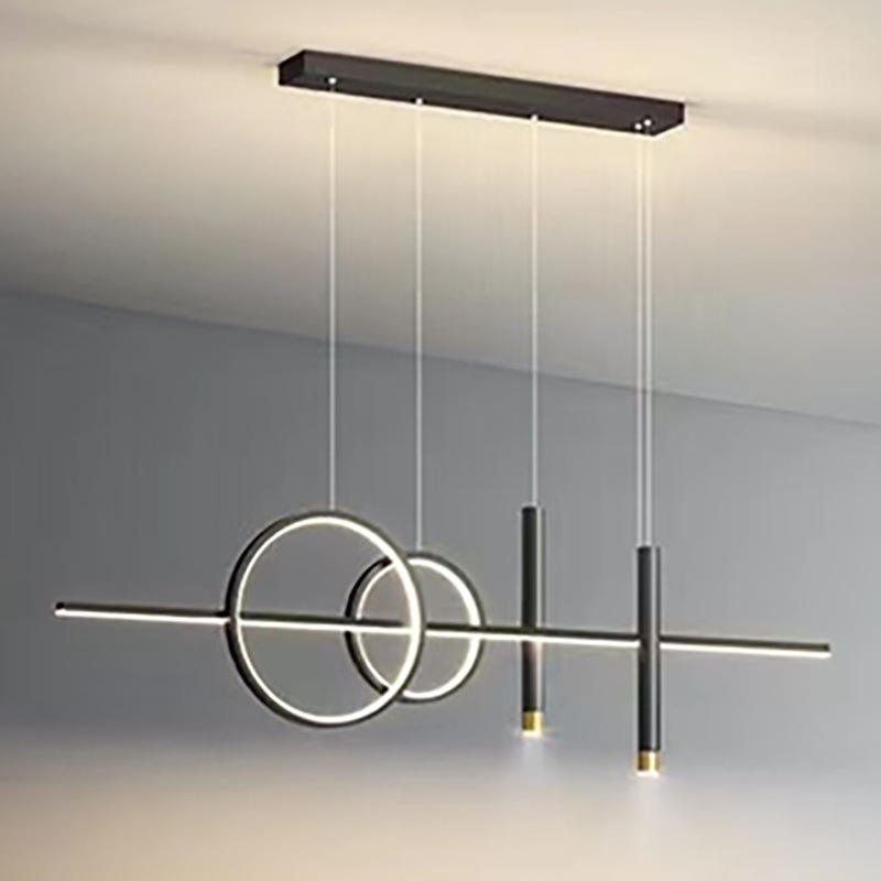 Luminaire Suspendu 3 Anneaux - Éclairage LED Chic pour Salle à Manger