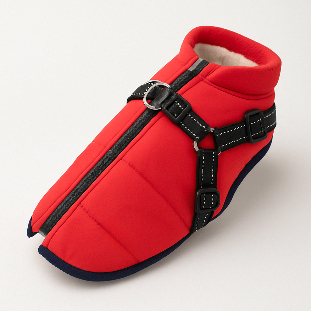 Veste Imperméable Chien avec Harnais Douillet