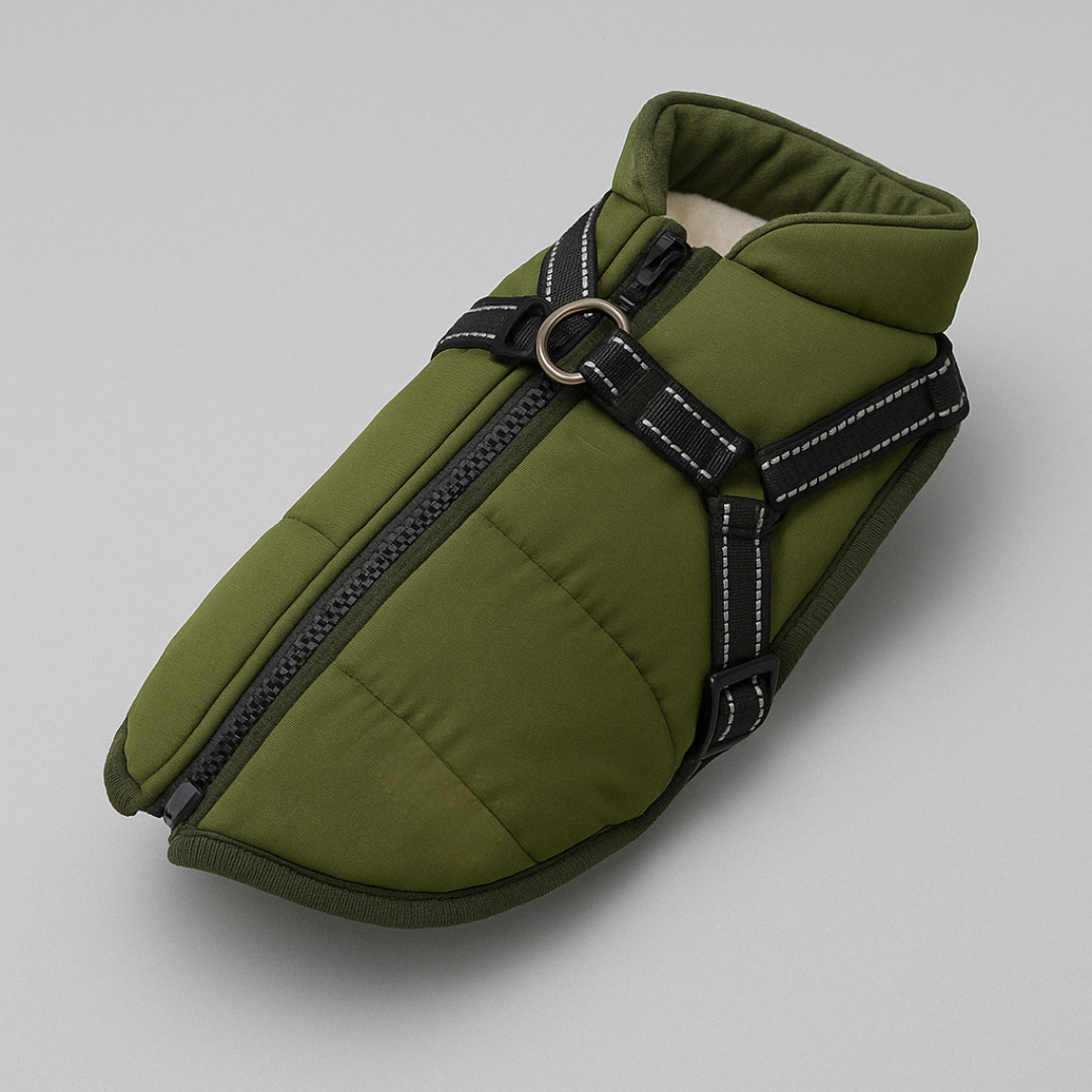 Veste Imperméable Chien avec Harnais Douillet - BlxckFR