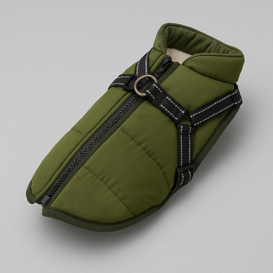 Veste Imperméable Chien avec Harnais Douillet - BlxckFR