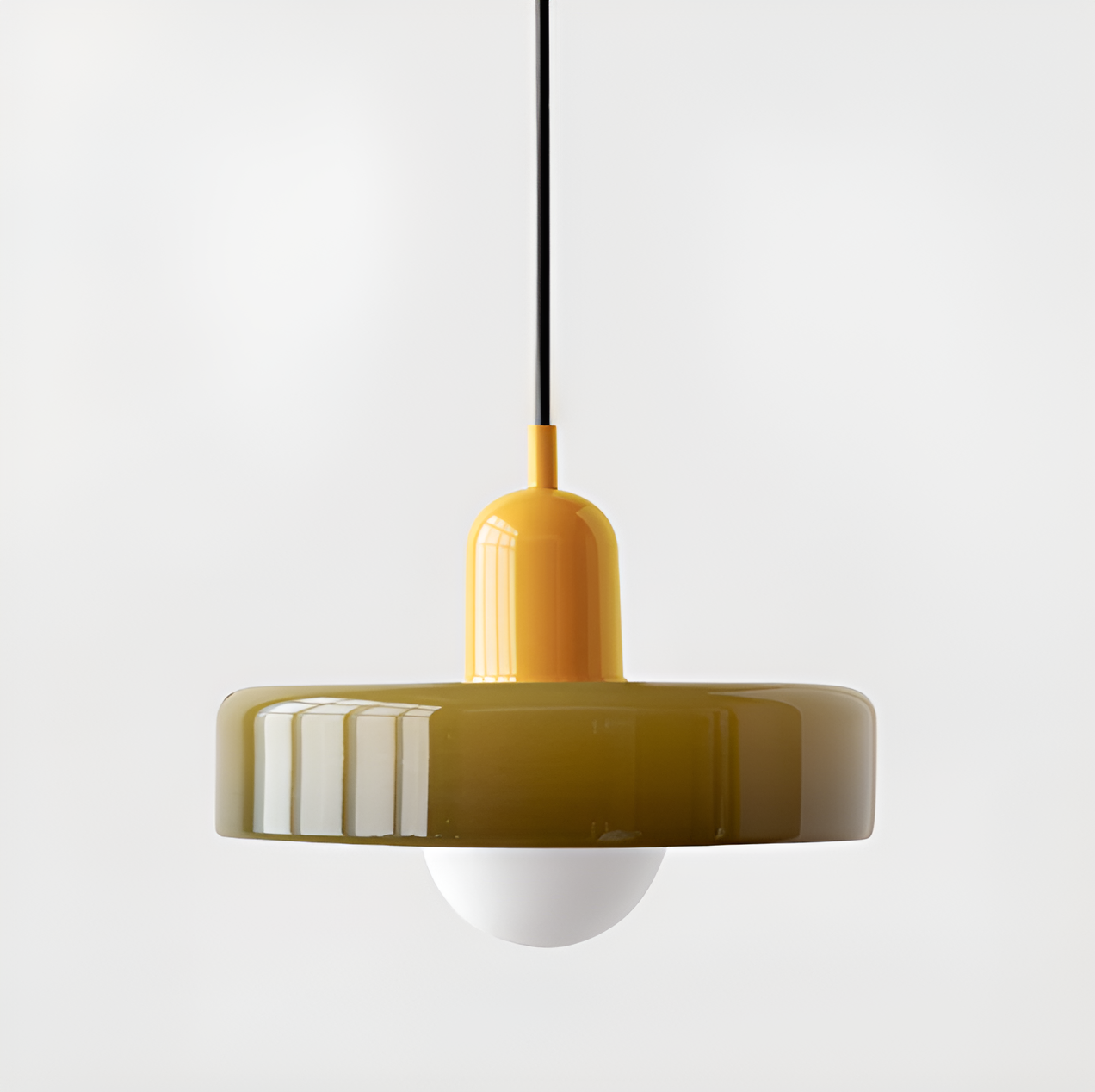 Luminaire Suspendu en Verre Coloré et Réglable, Applique Murale Élégante