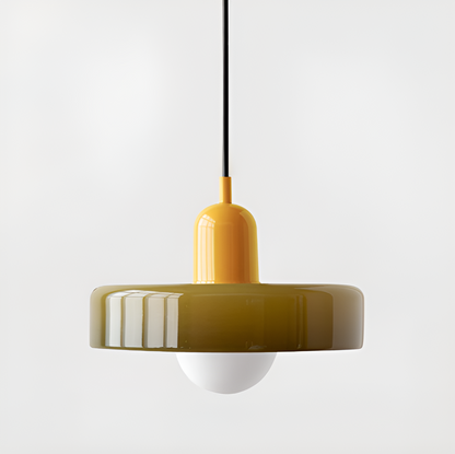 Luminaire Suspendu en Verre Coloré et Réglable, Applique Murale Élégante