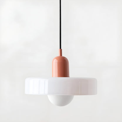 Luminaire Suspendu en Verre Coloré et Réglable, Applique Murale Élégante