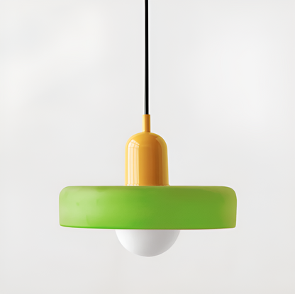Luminaire Suspendu en Verre Coloré et Réglable, Applique Murale Élégante