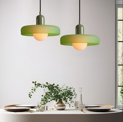 Luminaire Suspendu en Verre Coloré et Réglable, Applique Murale Élégante