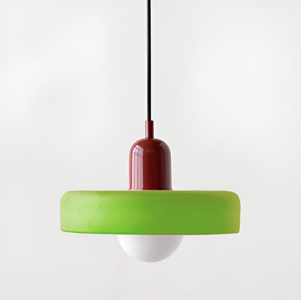 Luminaire Suspendu en Verre Coloré et Réglable, Applique Murale Élégante