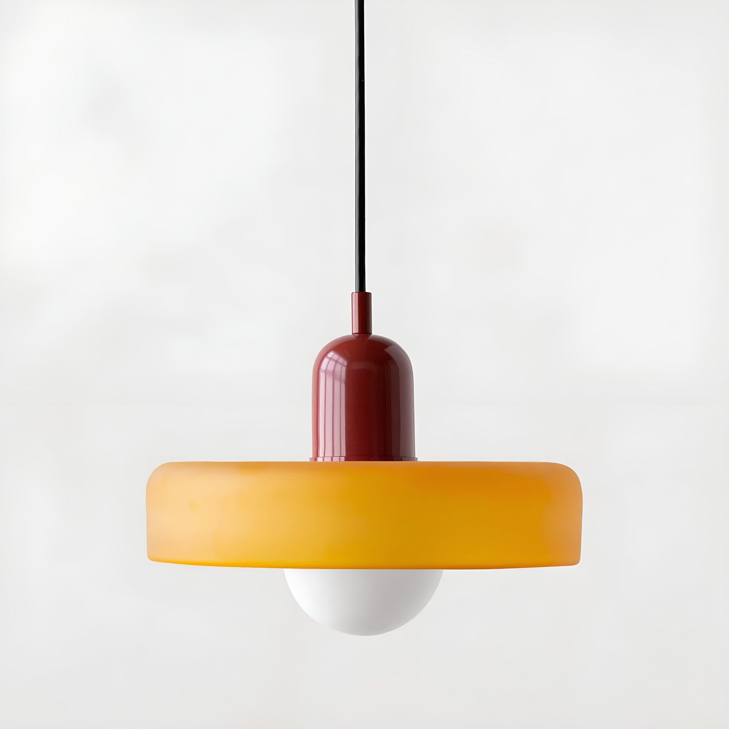 Luminaire Suspendu en Verre Coloré et Réglable, Applique Murale Élégante