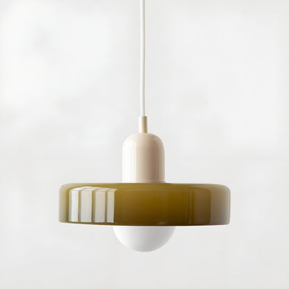 Luminaire Suspendu en Verre Coloré et Réglable, Applique Murale Élégante