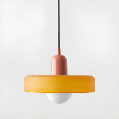 Luminaire Suspendu en Verre Coloré et Réglable, Applique Murale Élégante