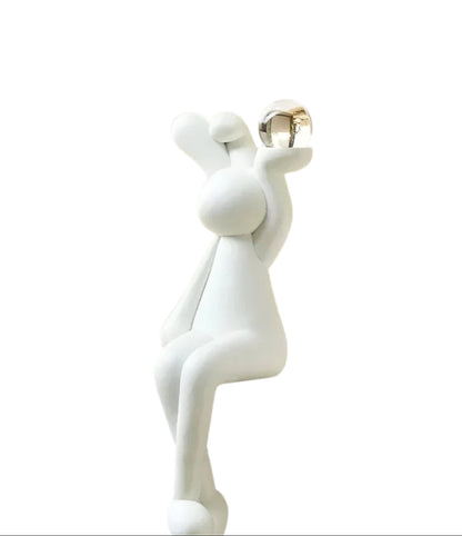 Décorations de lapin en verre raffinées