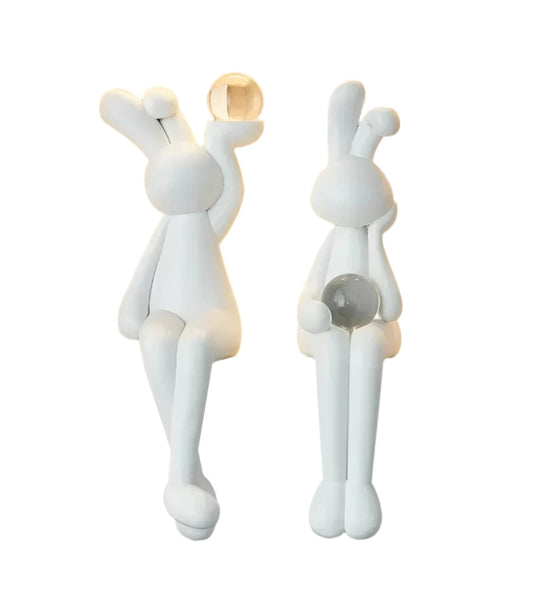 Décorations de lapin en verre raffinées - BlxckFR