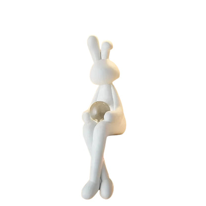 Décorations de lapin en verre raffinées