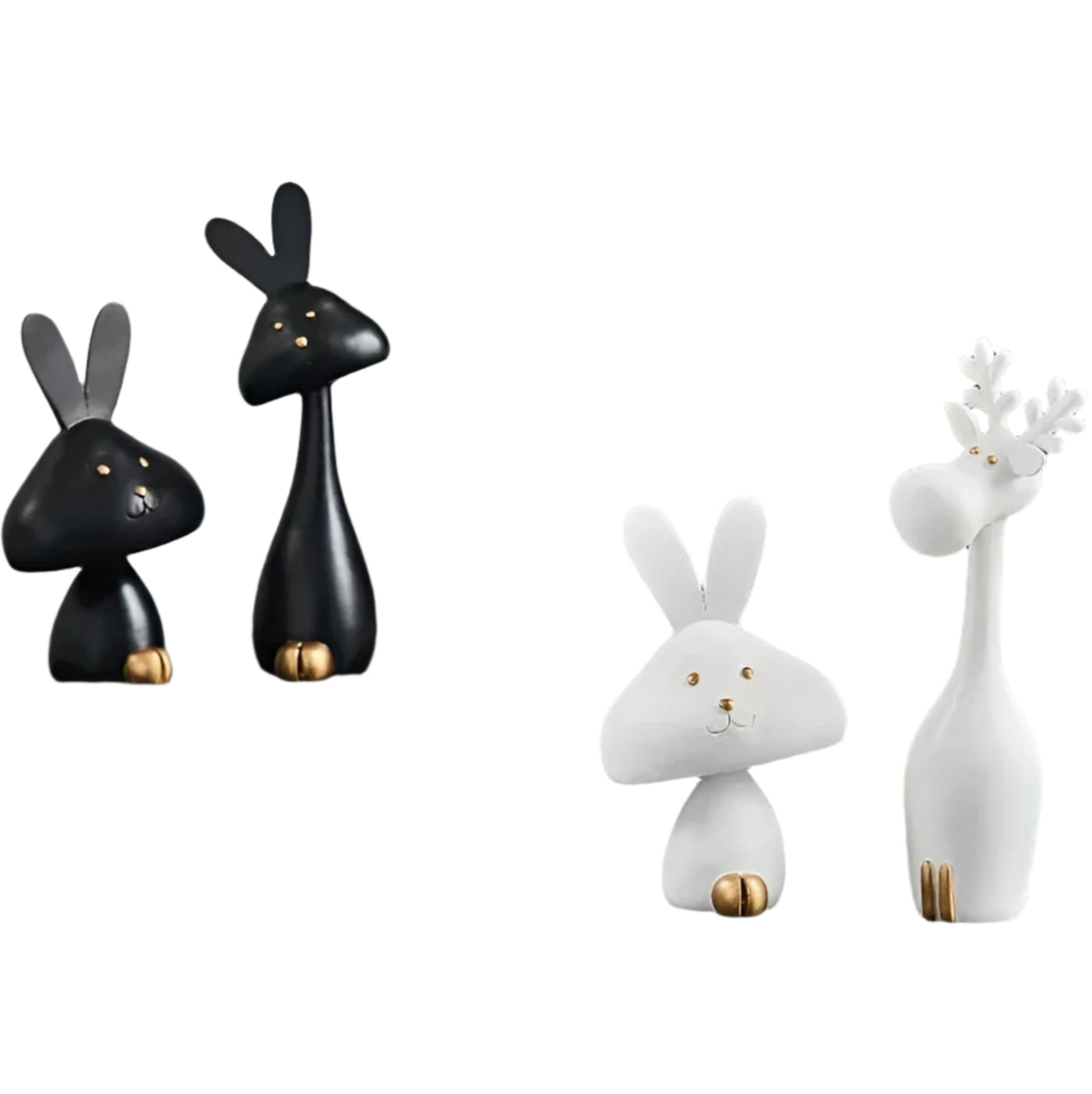 Figurines Animaux Chic Noir Blanc - BlxckFR