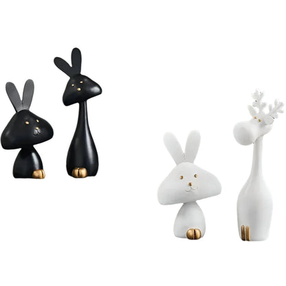 Figurines Animaux Chic Noir Blanc - BlxckFR