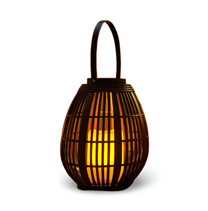 Lanterne Solaire en Rotin Chic – Éclairage Exterieur Élégant