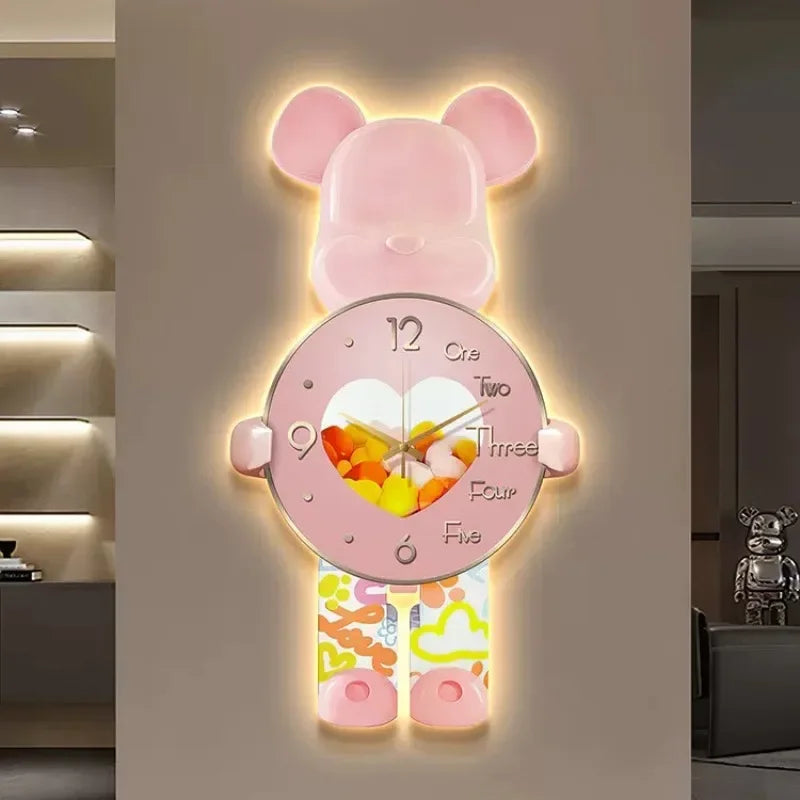 Horloge Murale LED Ours Lumineux 1