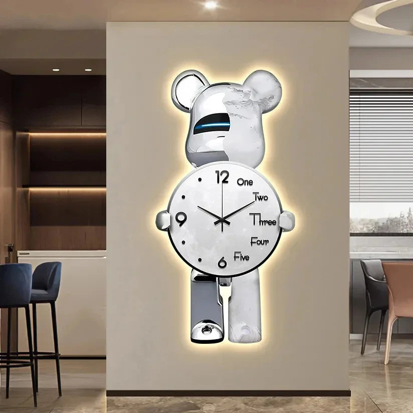 Horloge Murale LED Ours Lumineux 10