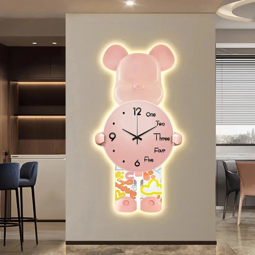 Horloge Murale LED Ours Lumineux 9
