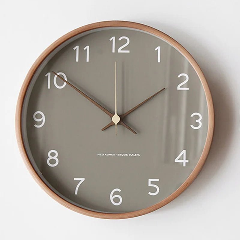 Horloge Murale Design Silencieuse Ronde Style Nordique - Foivo