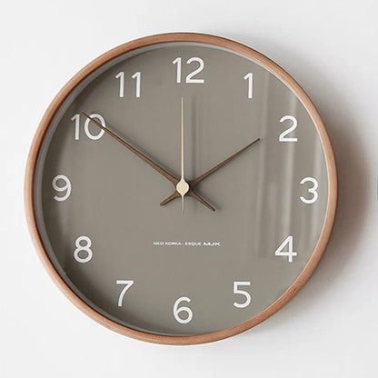 Horloge Murale Design Silencieuse Ronde Style Nordique - Foivo