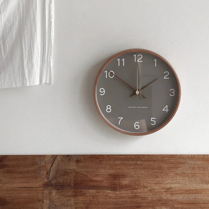 Horloge Murale Design Silencieuse Ronde Style Nordique