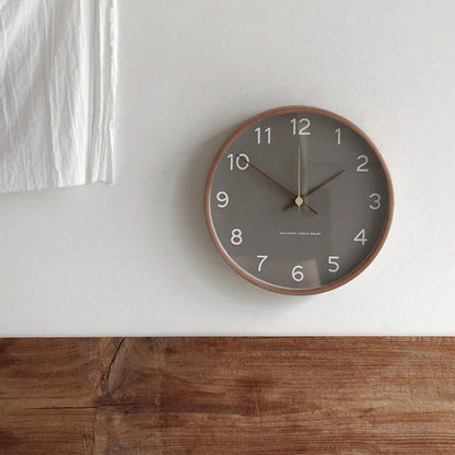 Horloge Murale Design Silencieuse Ronde Style Nordique