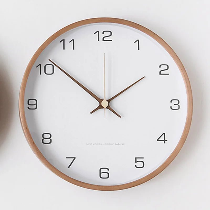 Horloge Murale Design Silencieuse Ronde Style Nordique