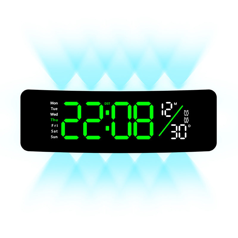 Horloge numérique multifonction avec affichage jour et température 10