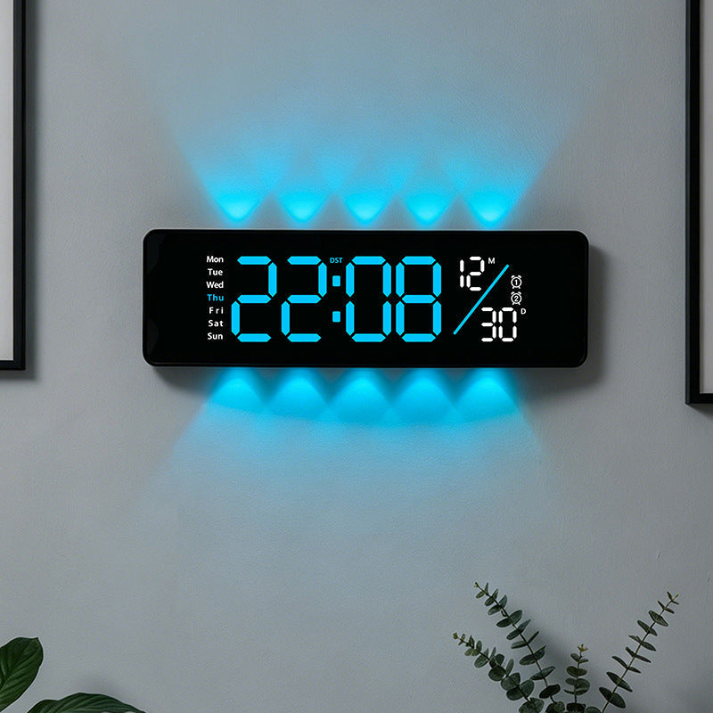 Horloge numérique multifonction avec affichage jour et température 3