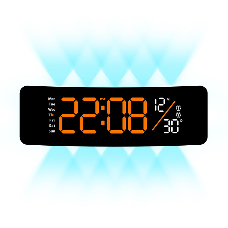 Horloge numérique multifonction avec affichage jour et température 6