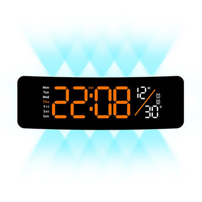 Horloge numérique multifonction avec affichage jour et température 6