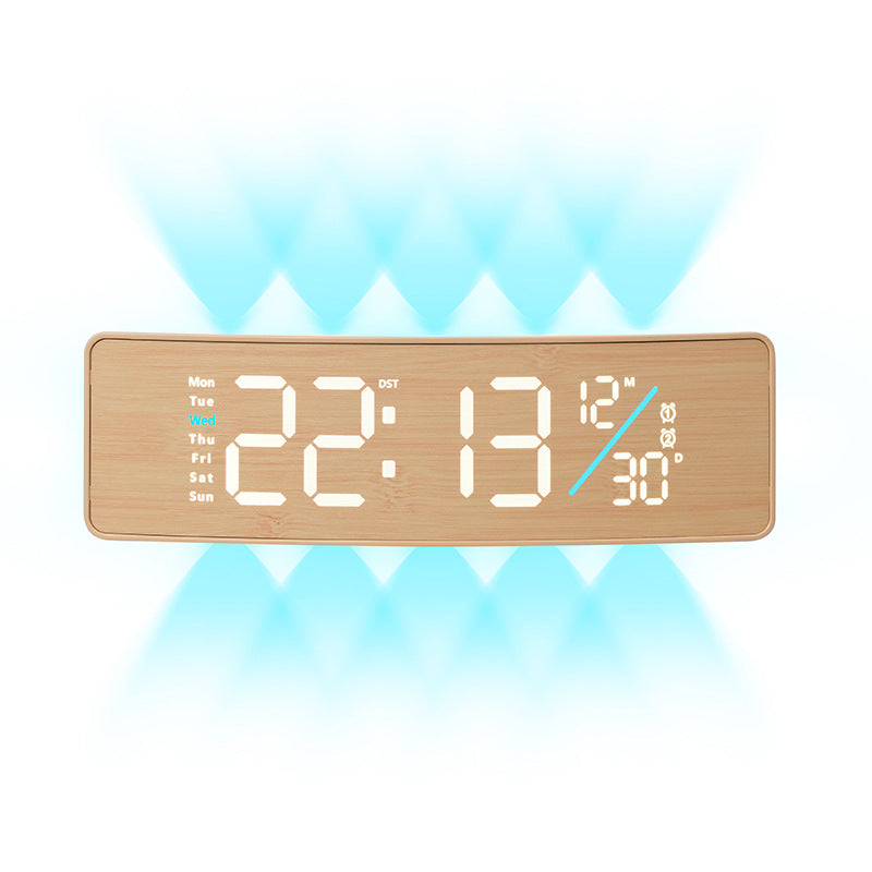 Horloge numérique multifonction avec affichage jour et température 9