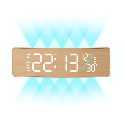 Horloge numérique multifonction avec affichage jour et température 9