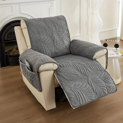 Housse Fauteuil Unisexe Microfibre Antidérapante Coupe Ajustée